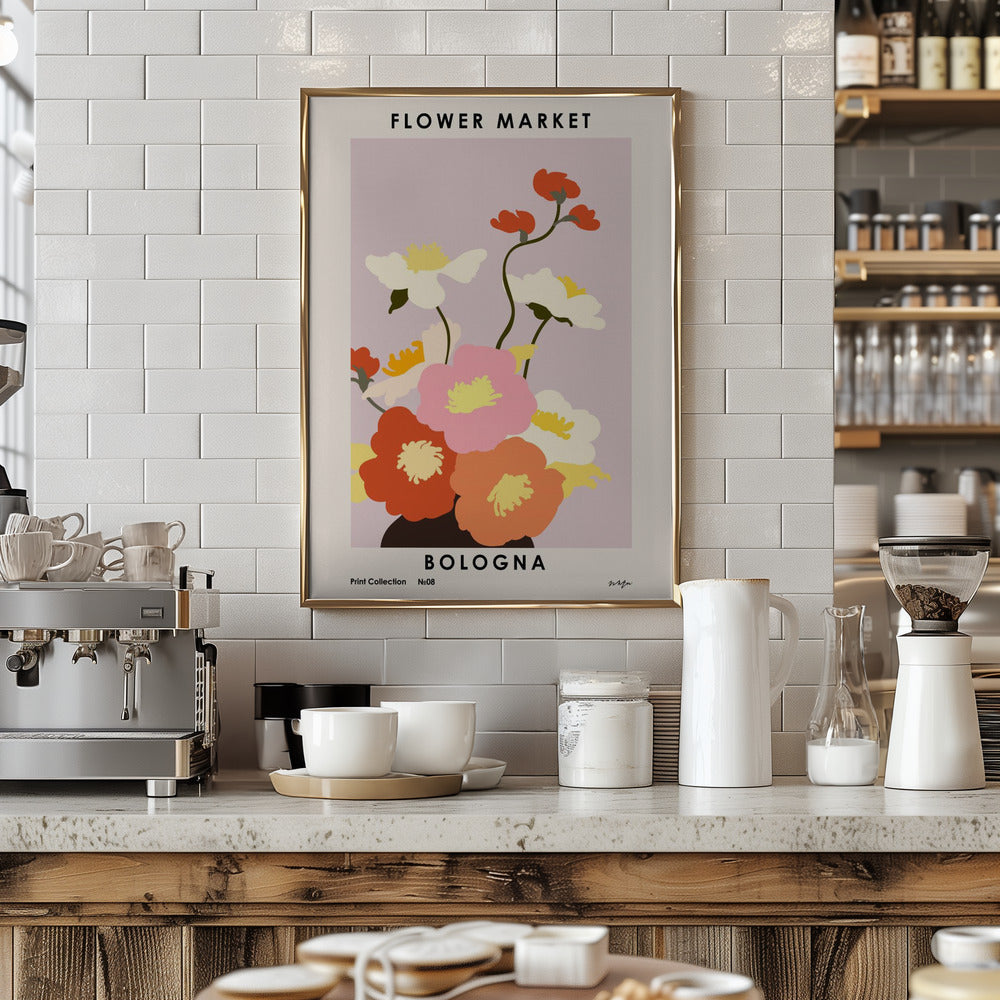Flower Market. Bologna Poster