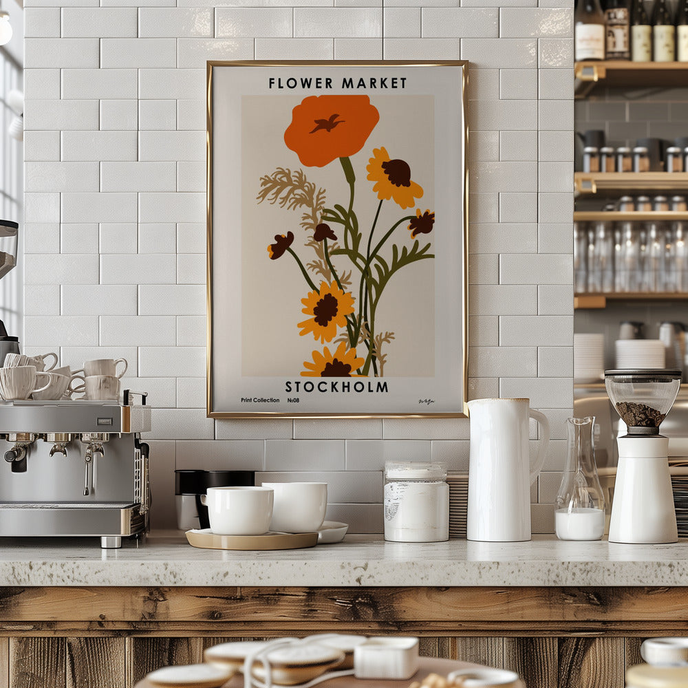 Flower Market. Stockholm Poster