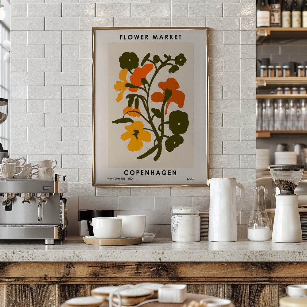 Flower Market. Copenhagen Poster