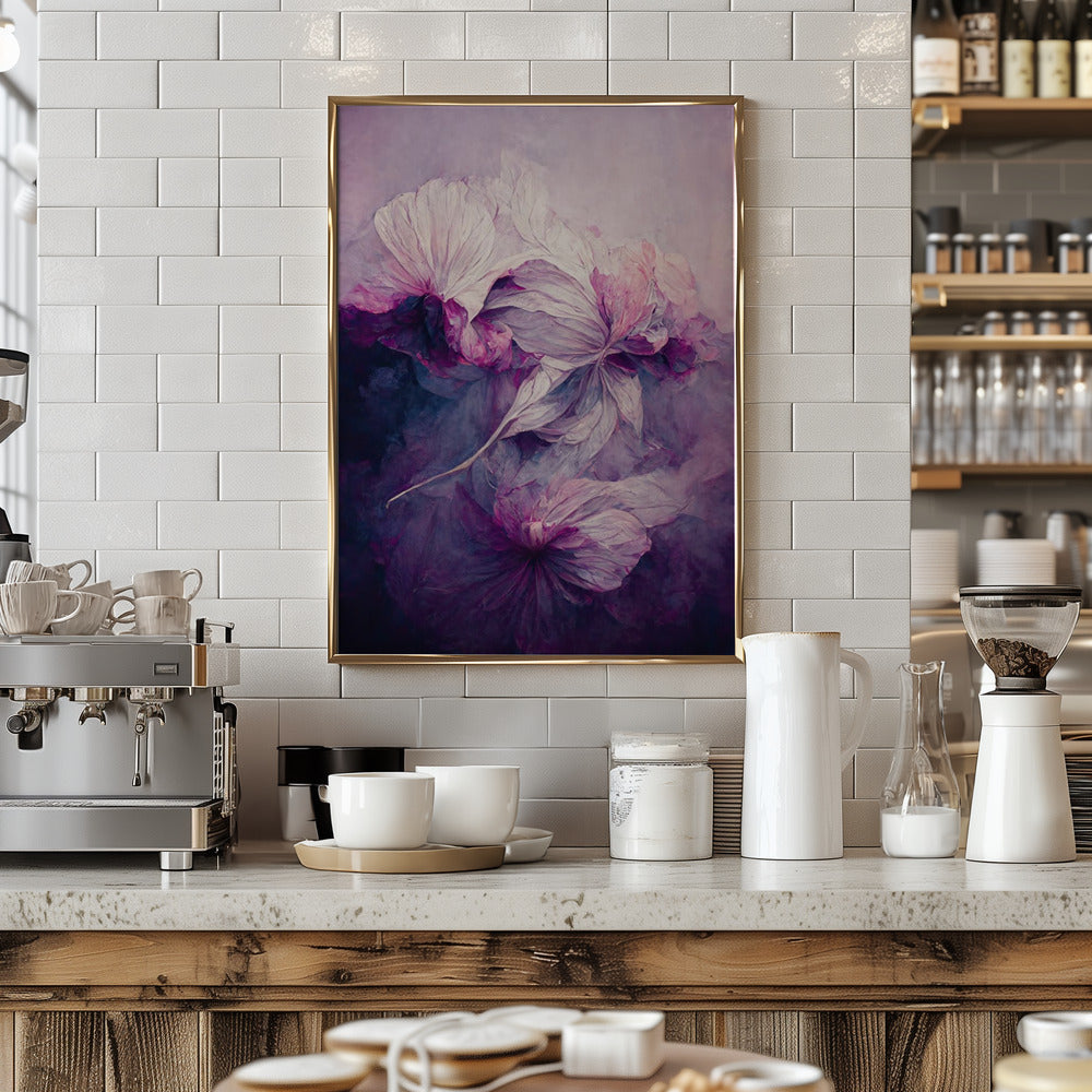 Purple Peony Poster