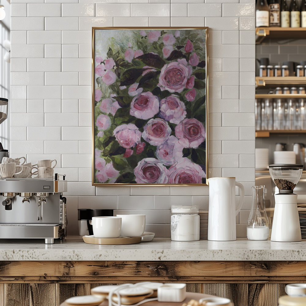 Aurorie painterly roses Poster