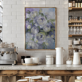 Sady painterly florals in violet Poster