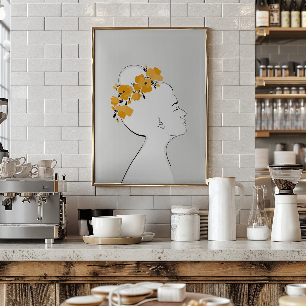 Floral Sanyu portrait Poster