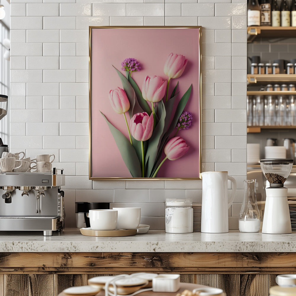 Pink Tulips Poster