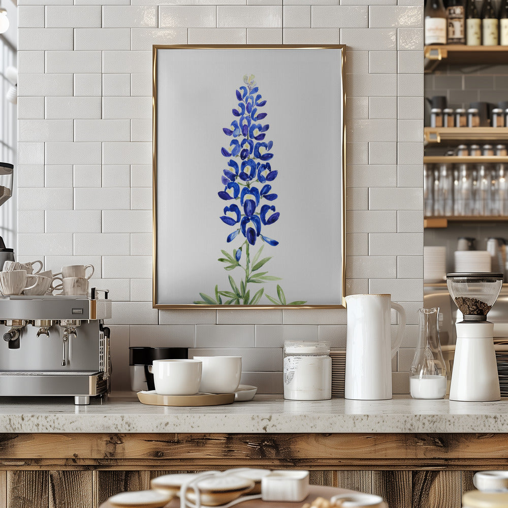 Watercolor Texas bluebonnet Poster