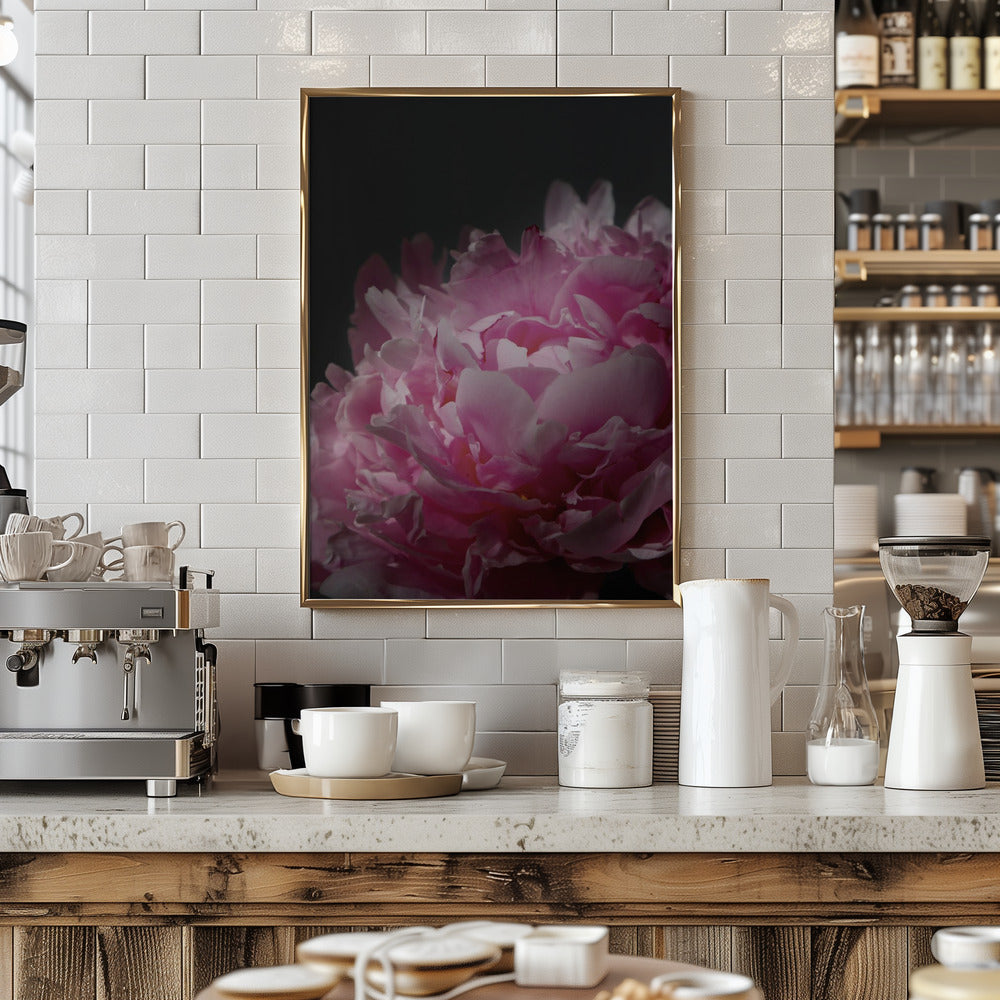 Moody pink peony I Poster