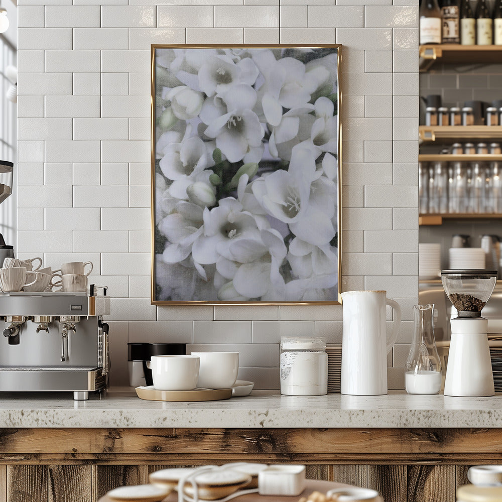 Distressed freesias V Poster