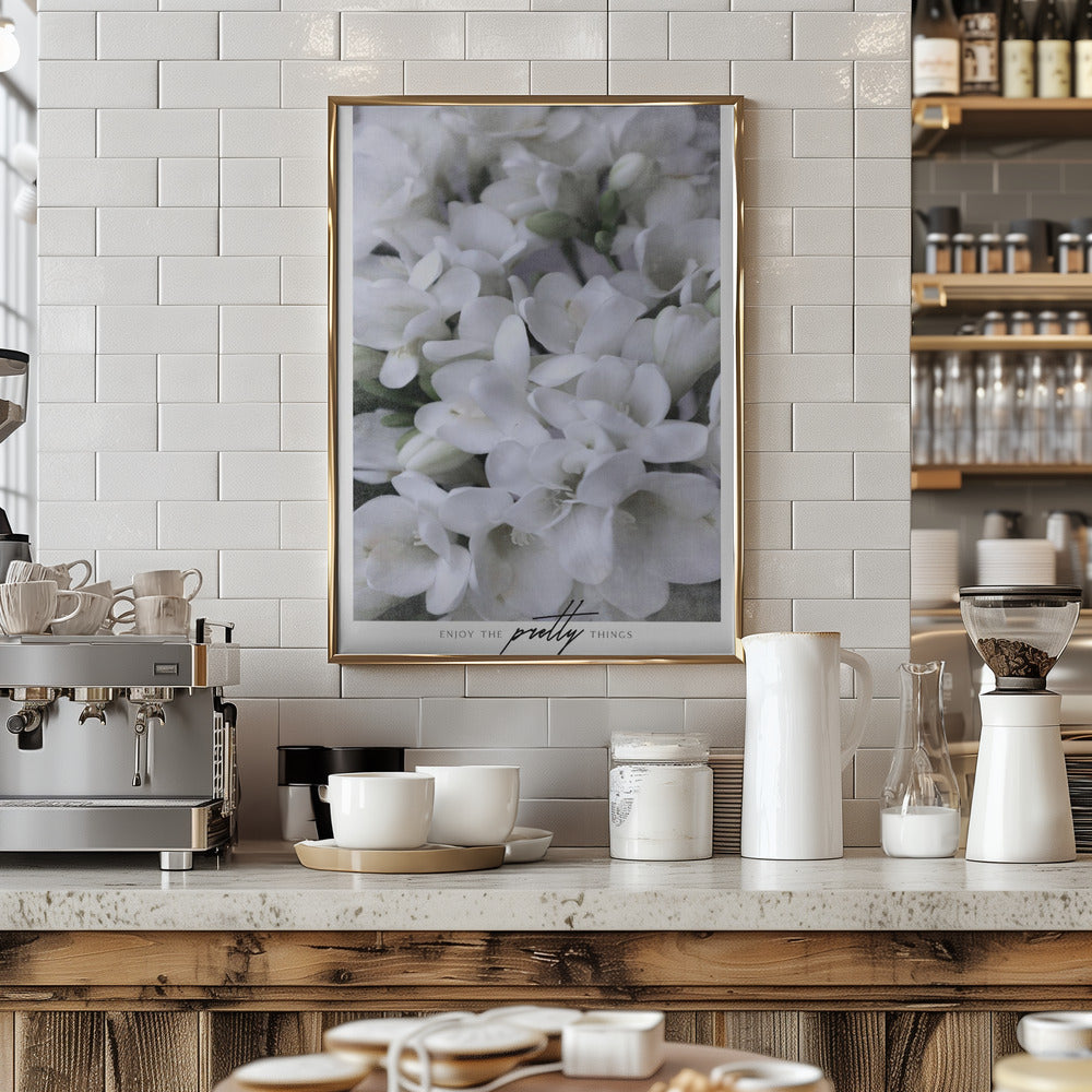 Distressed freesias III Poster