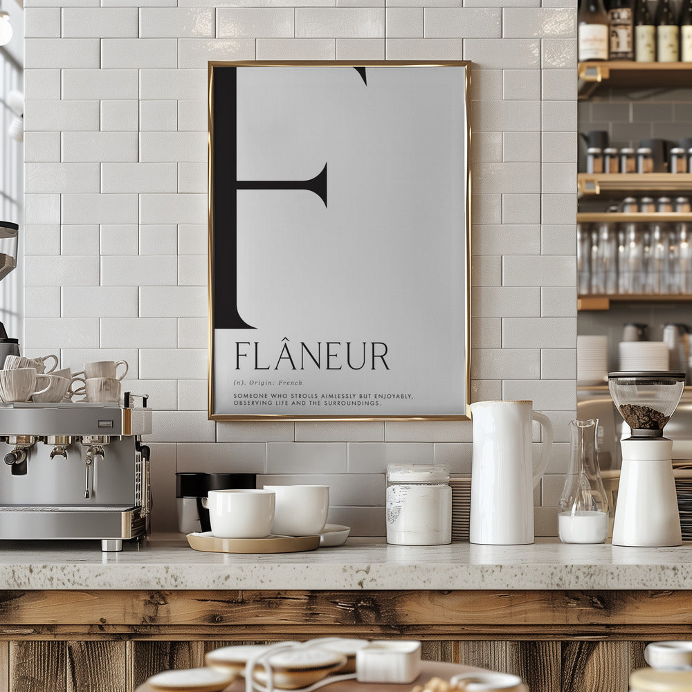 Flâneur definition Poster