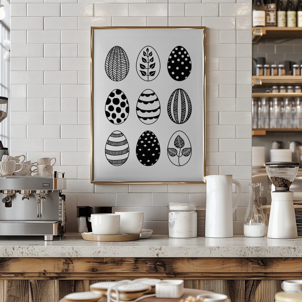 Scandi Easter eggs Poster