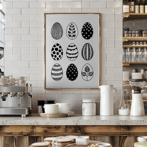 Scandi Easter eggs Poster