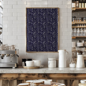 Indigo Blue Pattern Poster