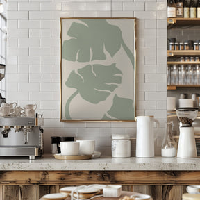 Monstera Sage Green Poster