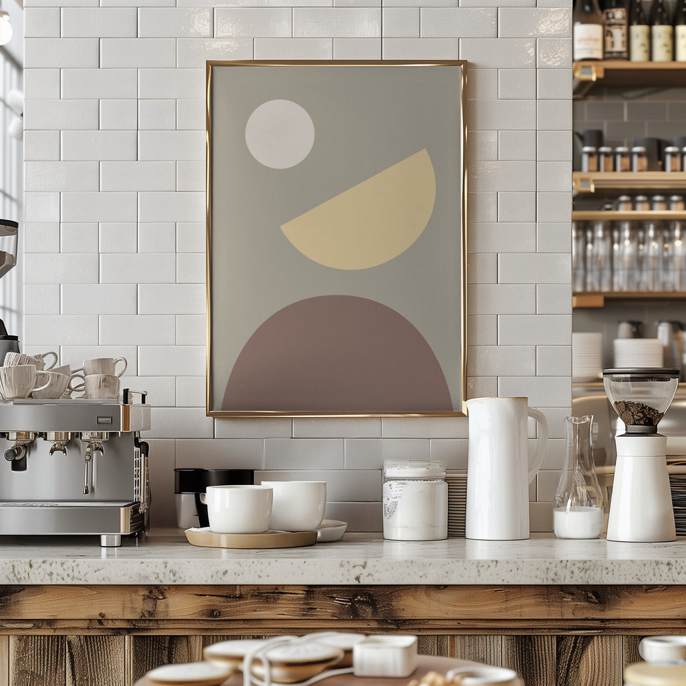 Arches Yellow and Gray Poster