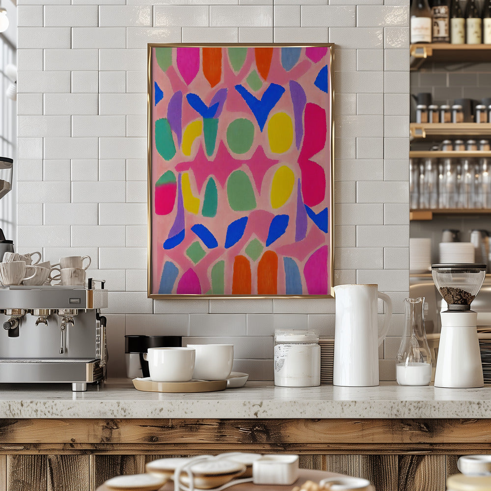 Pastel Neon  Pattern Poster