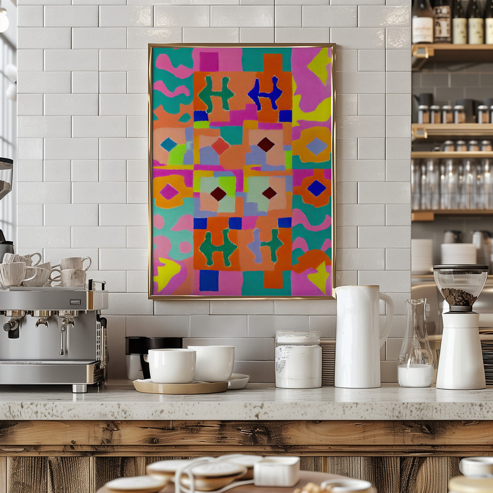 Neon Peru Pattern Poster