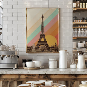 Eiffel Tower Rainbow Poster