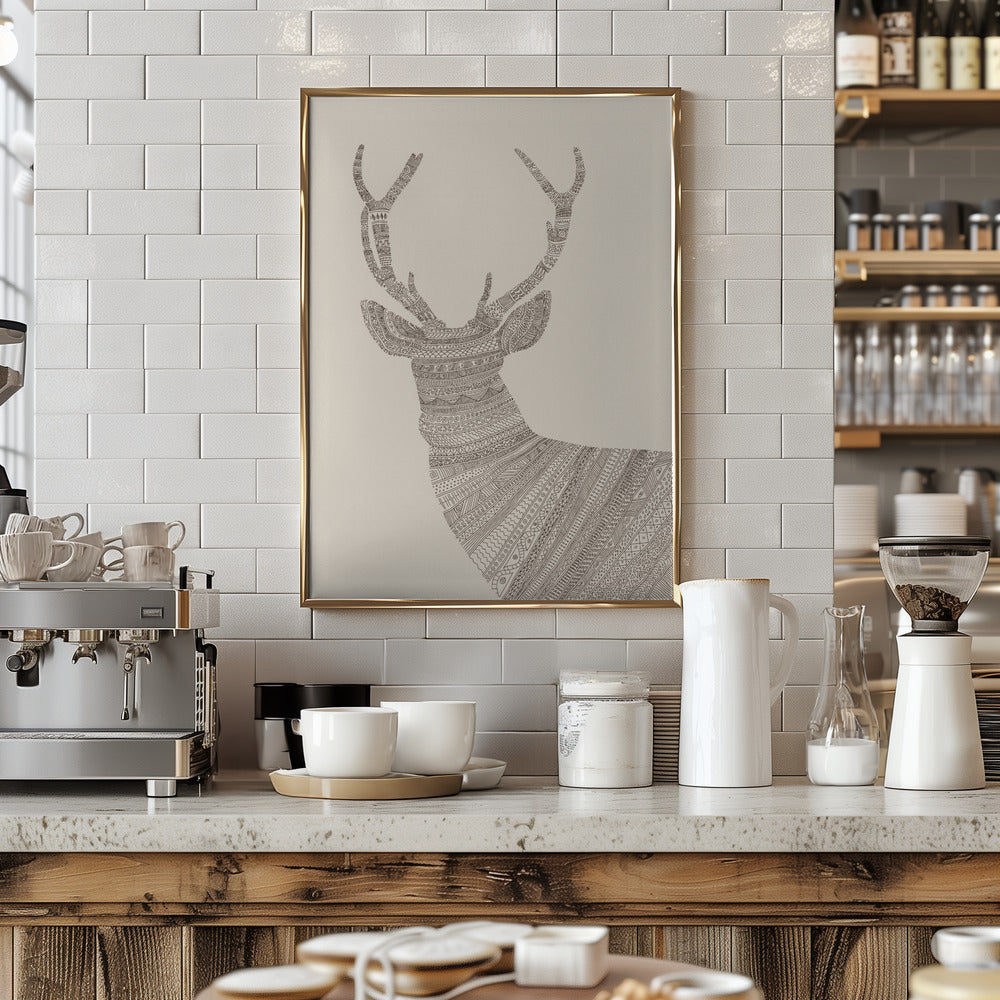 Stag Beige Poster