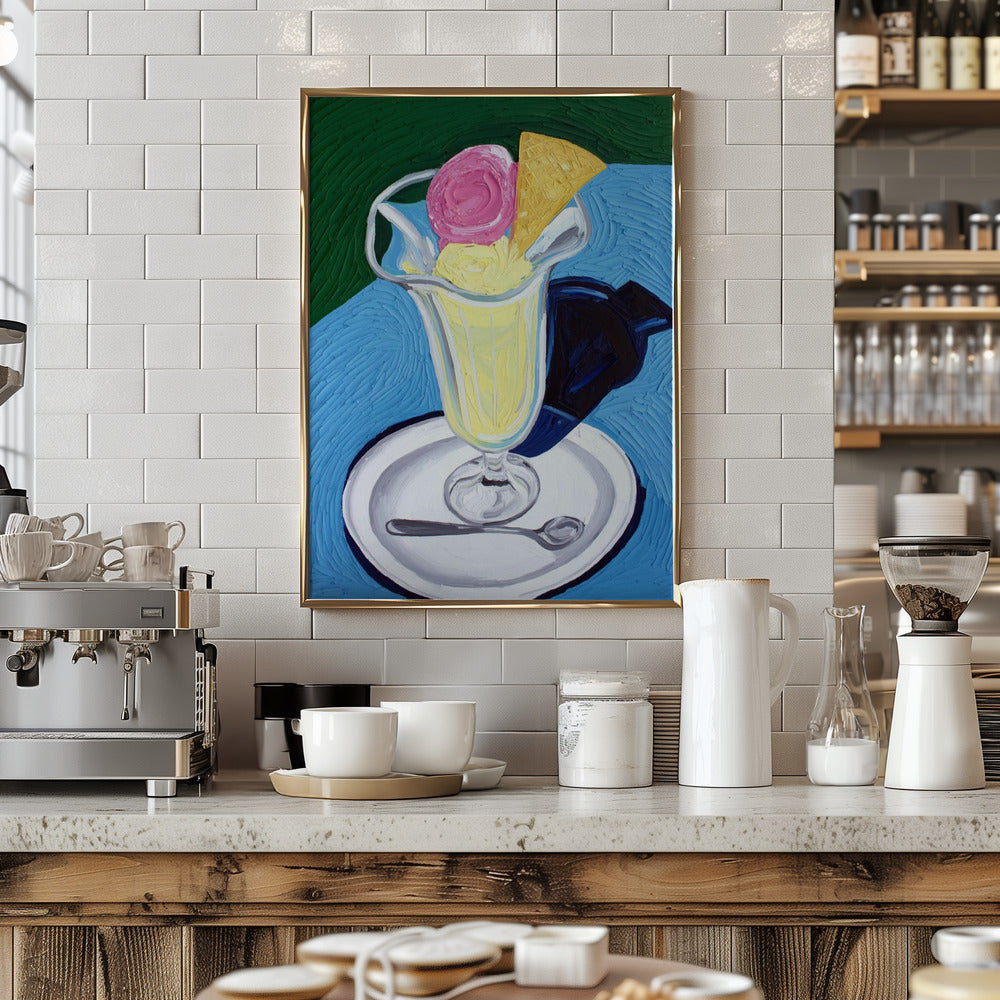 Raspberry and Vanilla Ice Cream Poster