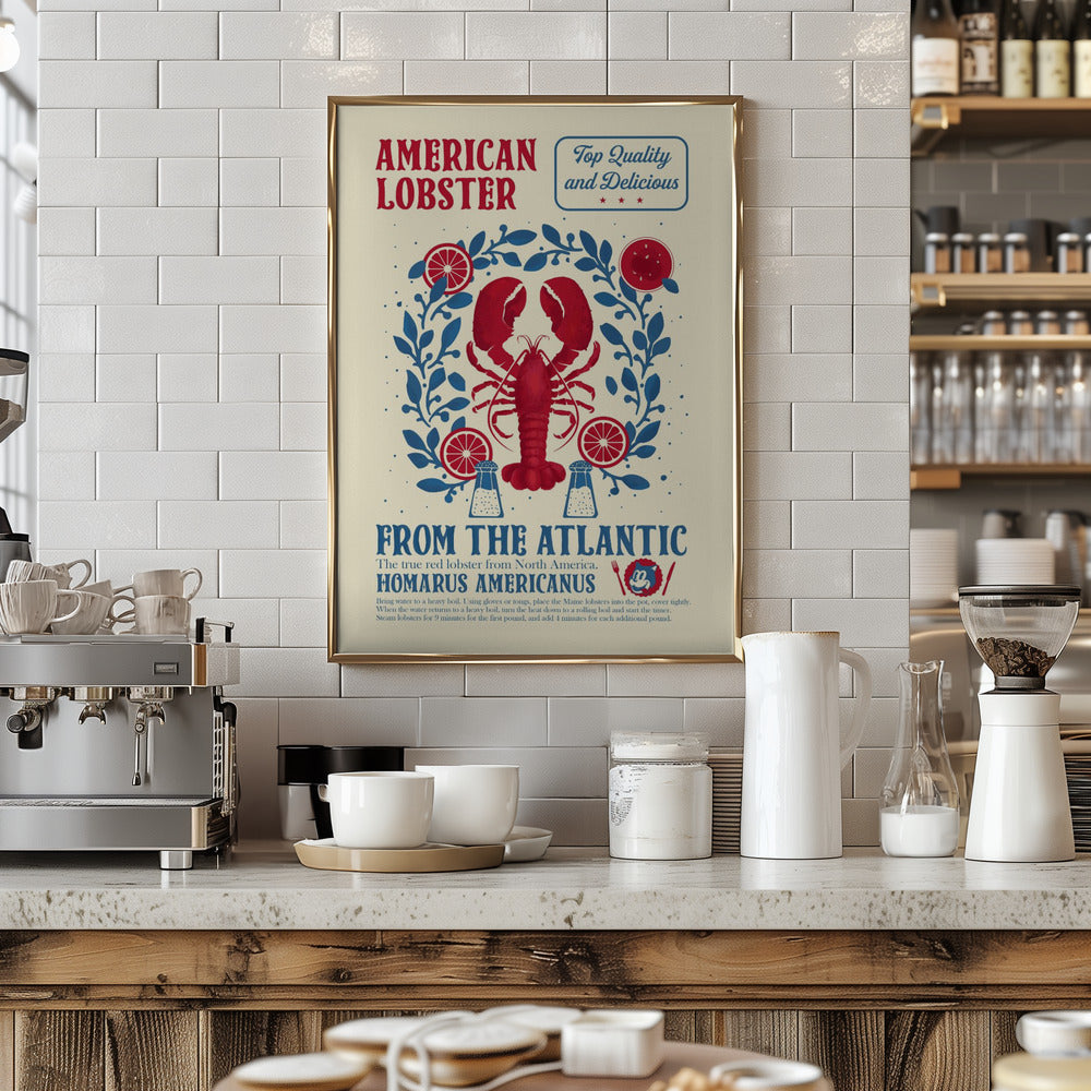 Lobster kitchen print Poster