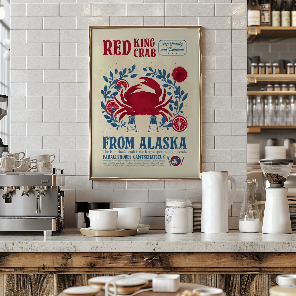 Crab kitchen print Poster