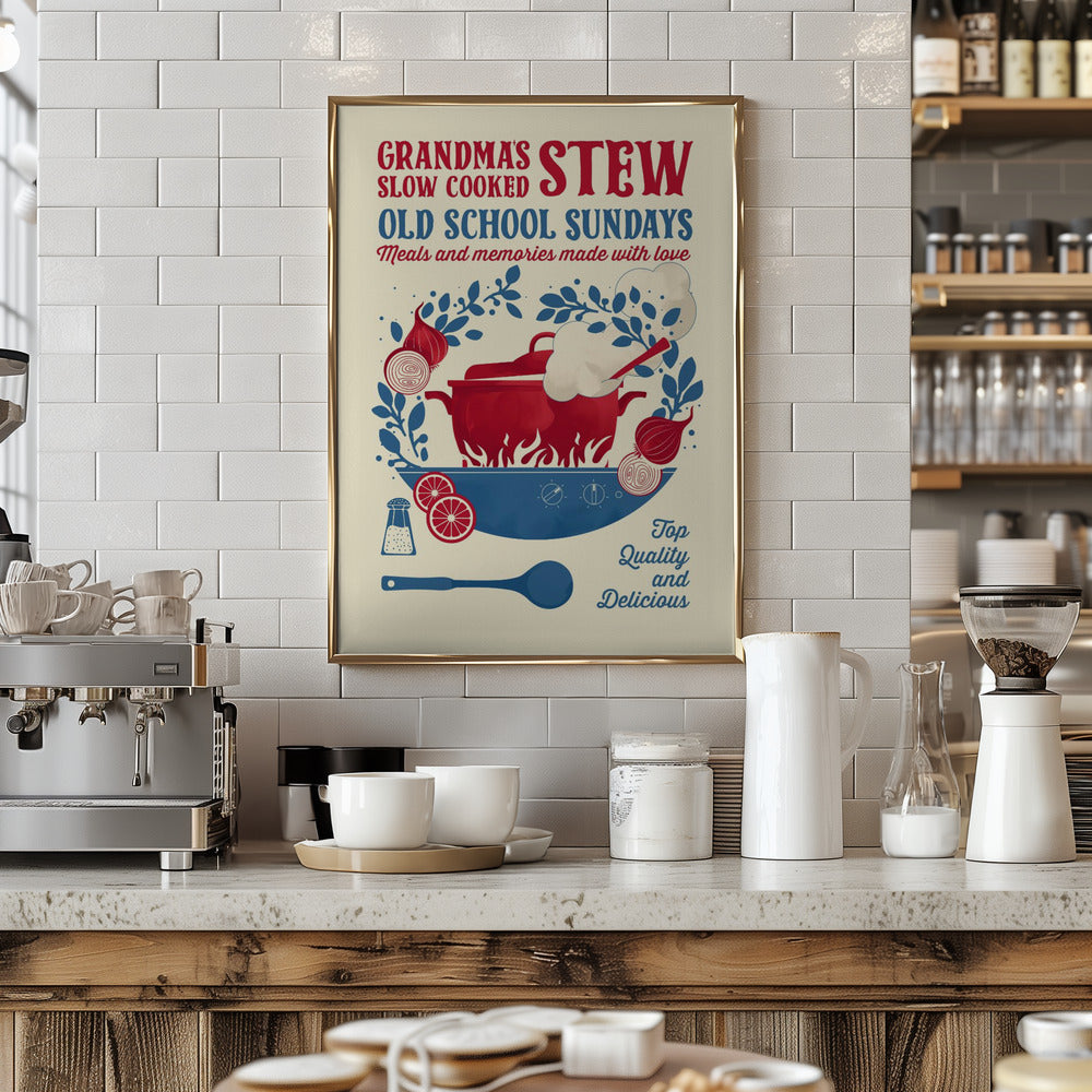 Grandmas Stew kitchen print Poster