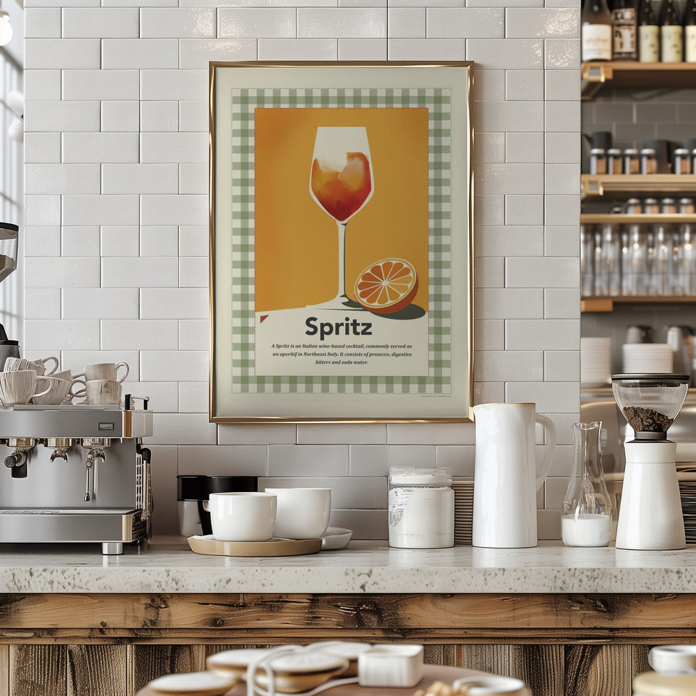 Spritz retro print Poster