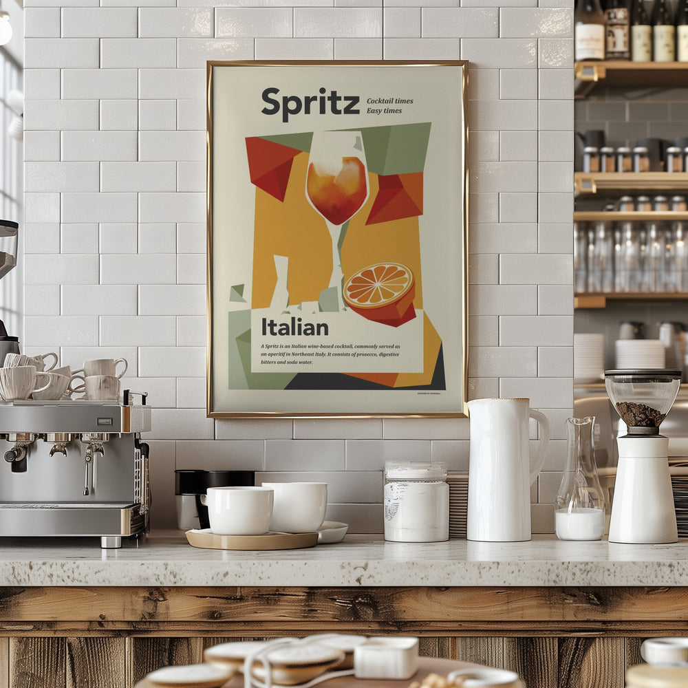 Aperol spritz print Poster