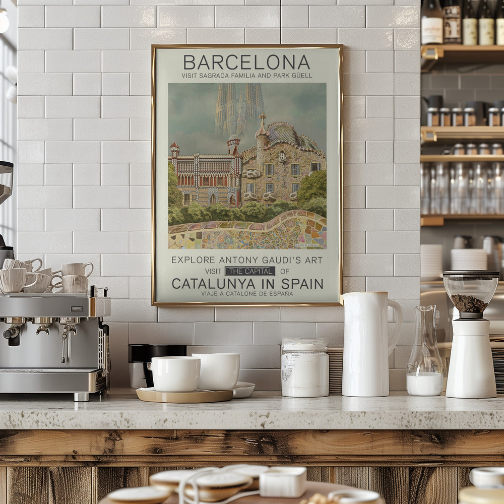 Barcelona print Poster