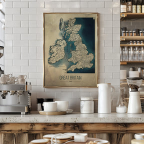 Great Britain map Poster