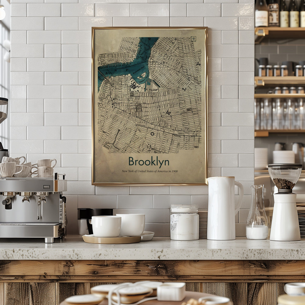 Brooklyn map Poster