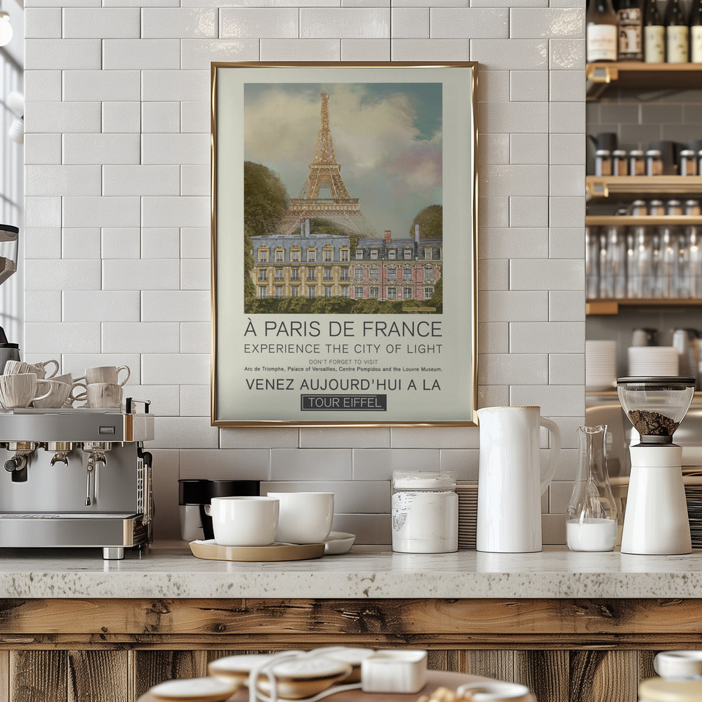 Paris retro print Poster