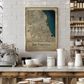 San Francisco retro map Poster