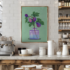 Figs Branch In Vase Poster