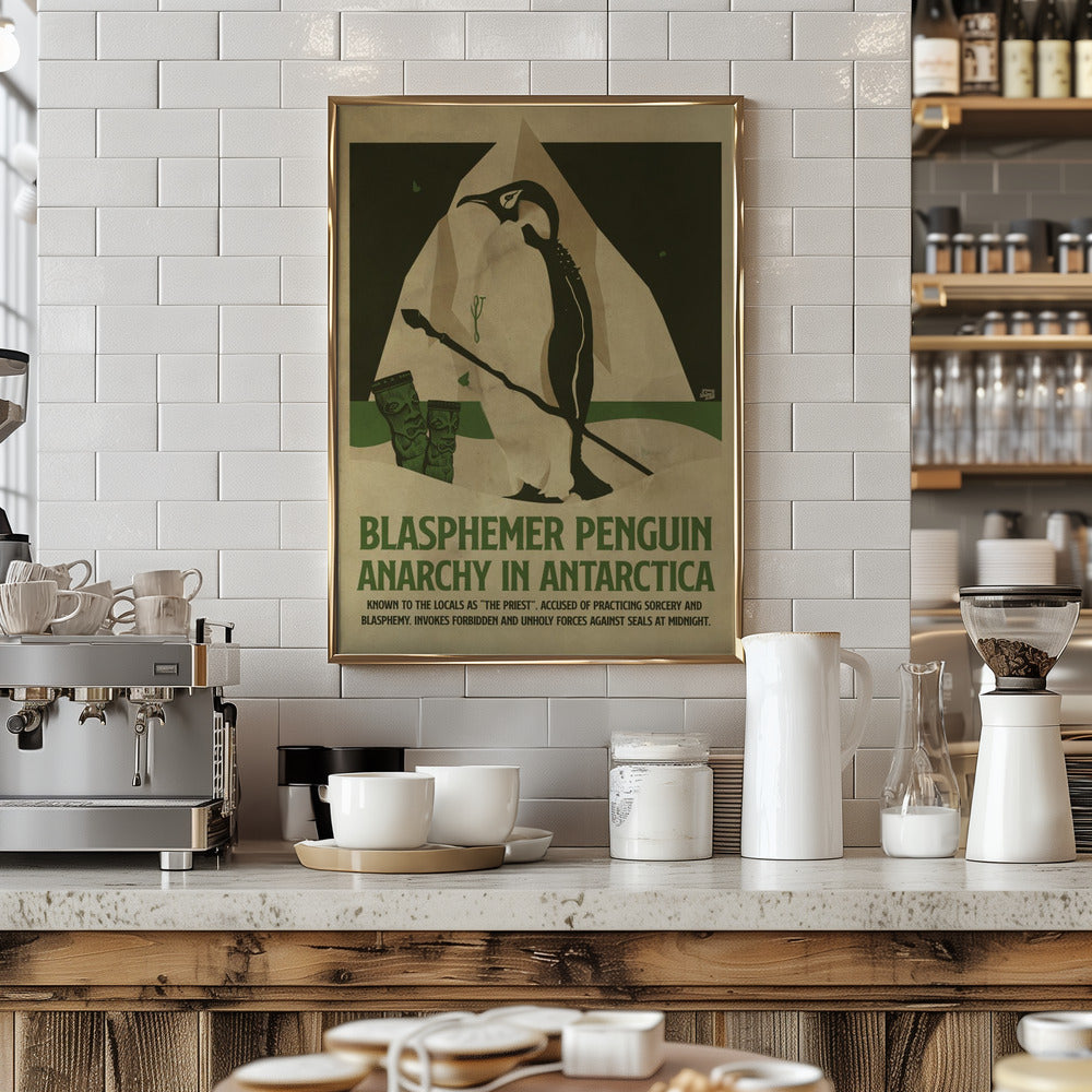 Penquin funny print Poster