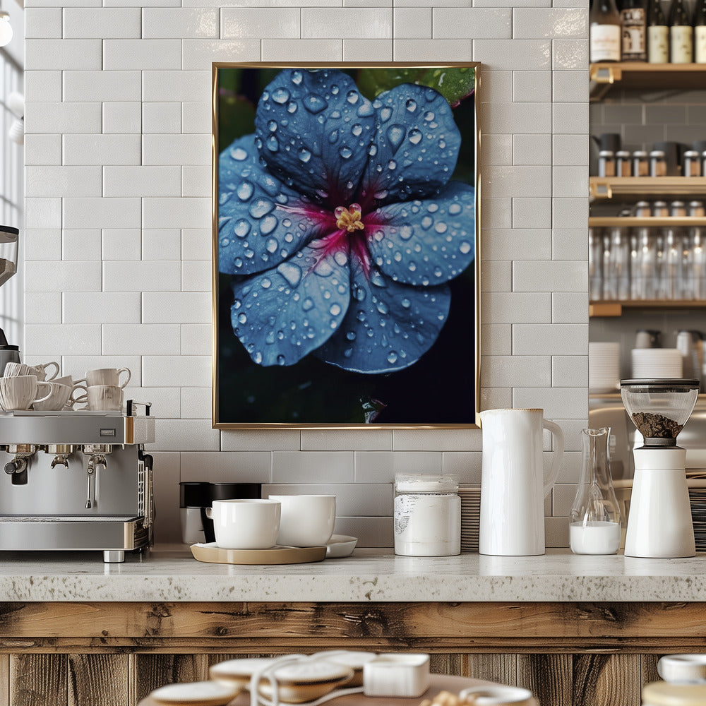 Blue Lagoon Flower Poster