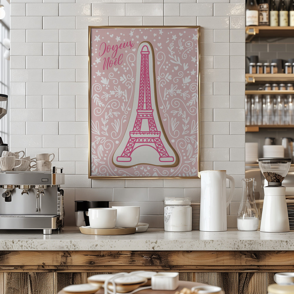 Eiffel tower iced gingerbread cookie Poster