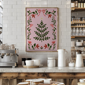 Pink Christmas Tree Poster