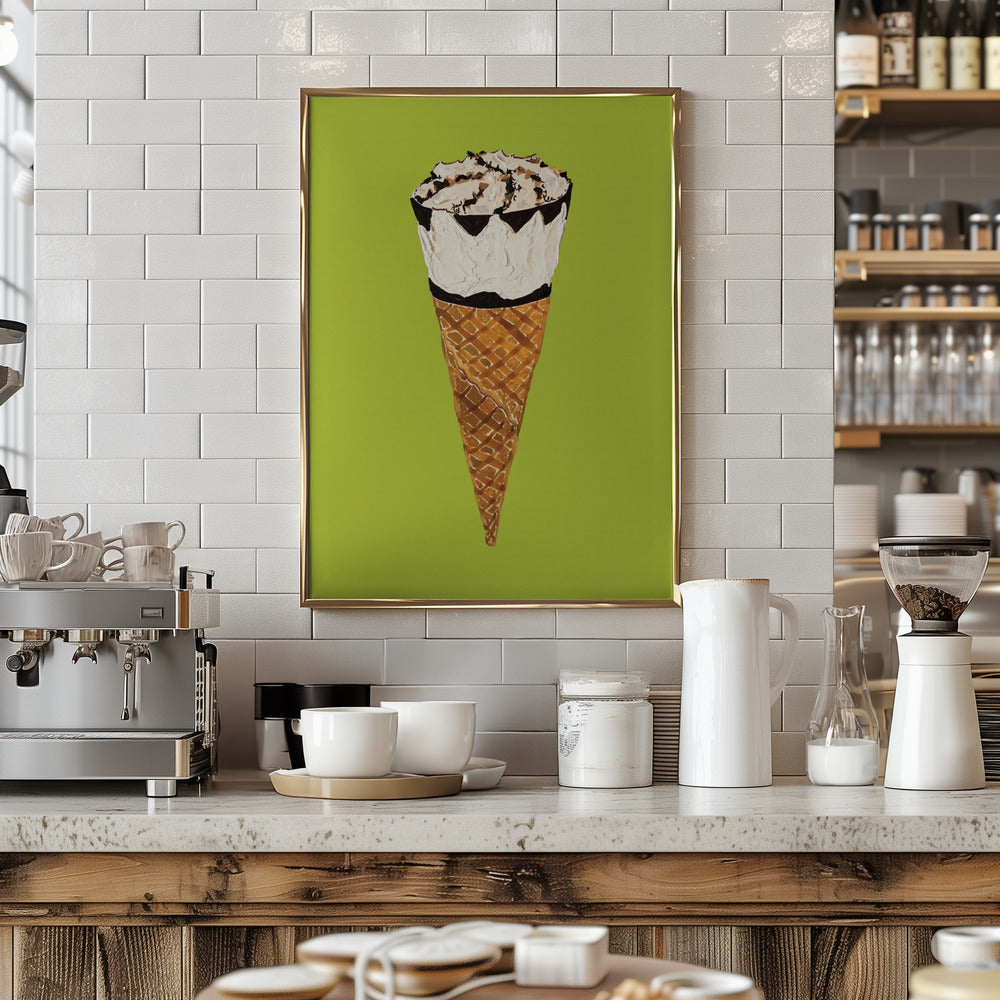 Cornetto On Pistachio Poster