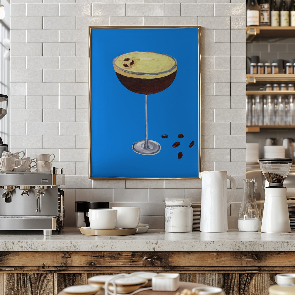 Espresso Martini Blue Poster