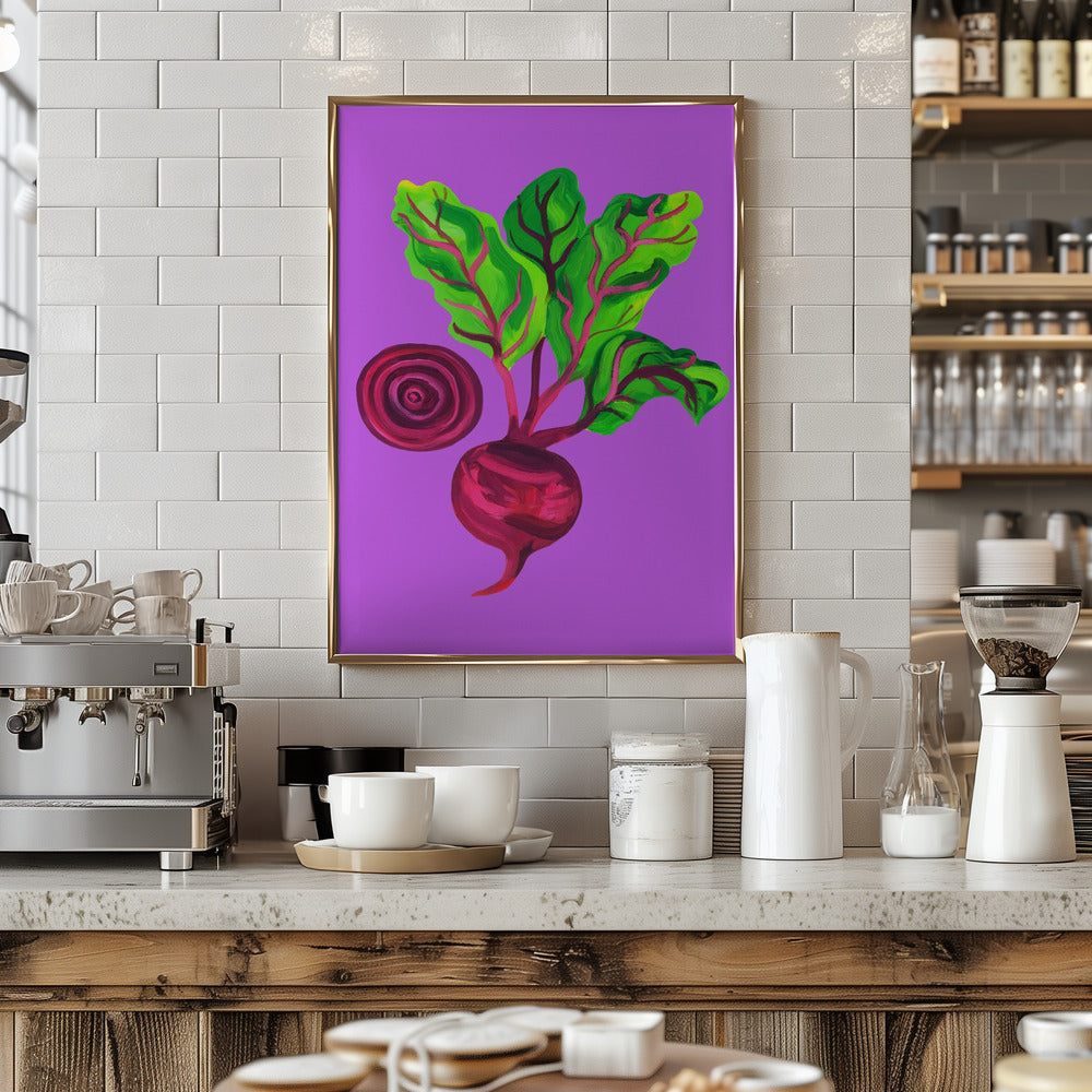 Beetroot Swirl Purple Poster