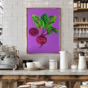 Beetroot Swirl Purple Poster