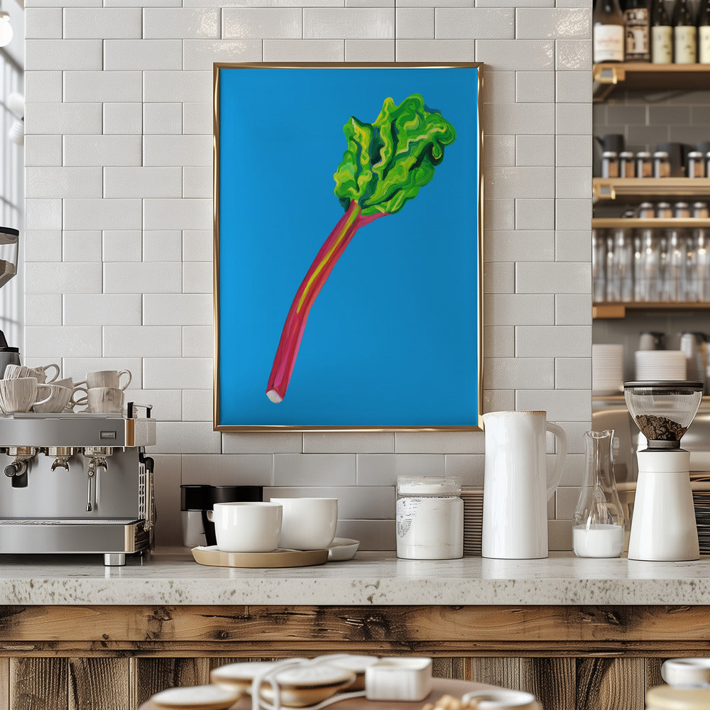 Rhubarb Light Blue Poster