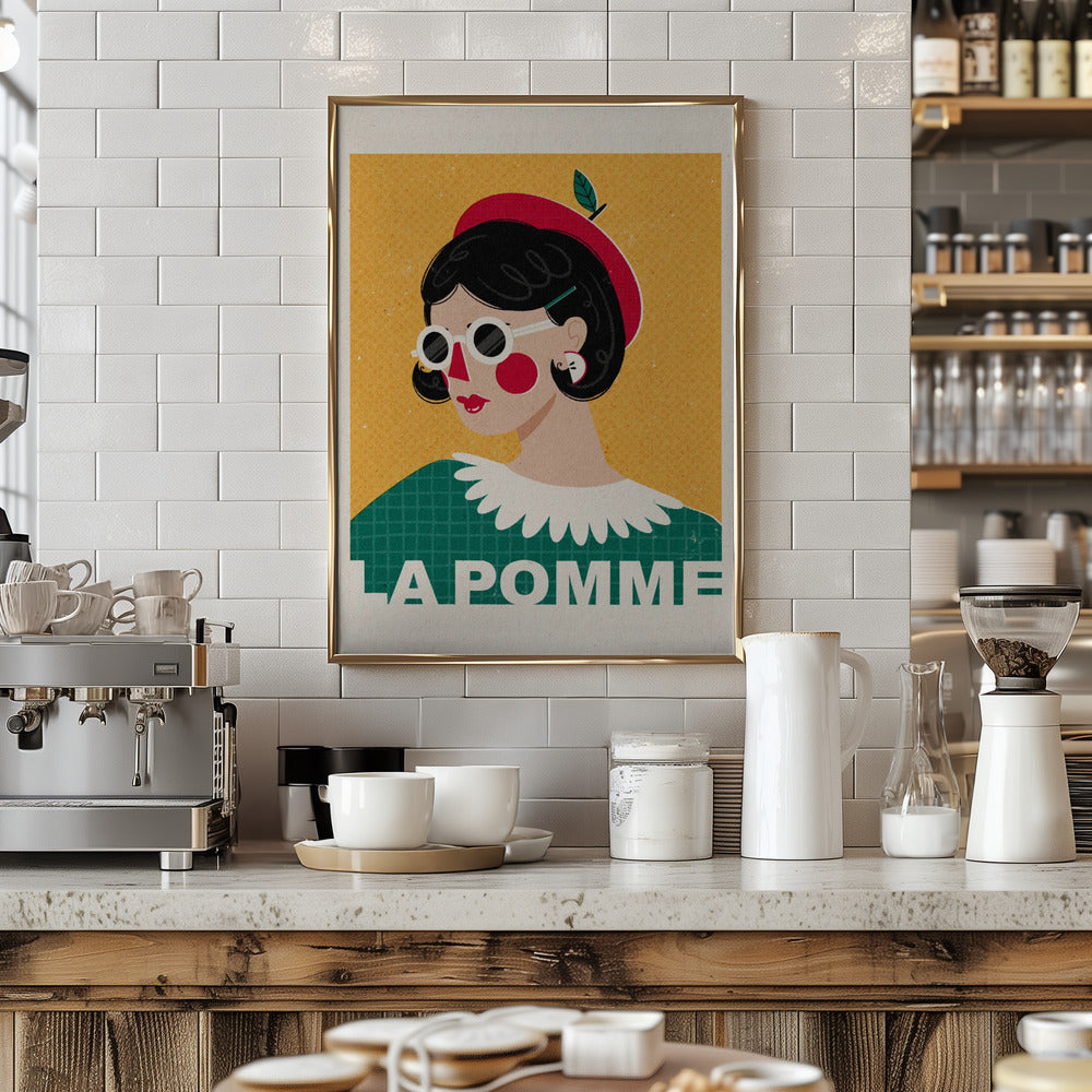 La Pomme French Fashion Portrait Poster