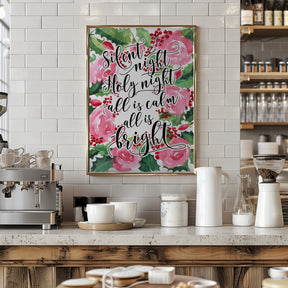 Floral silent night Poster