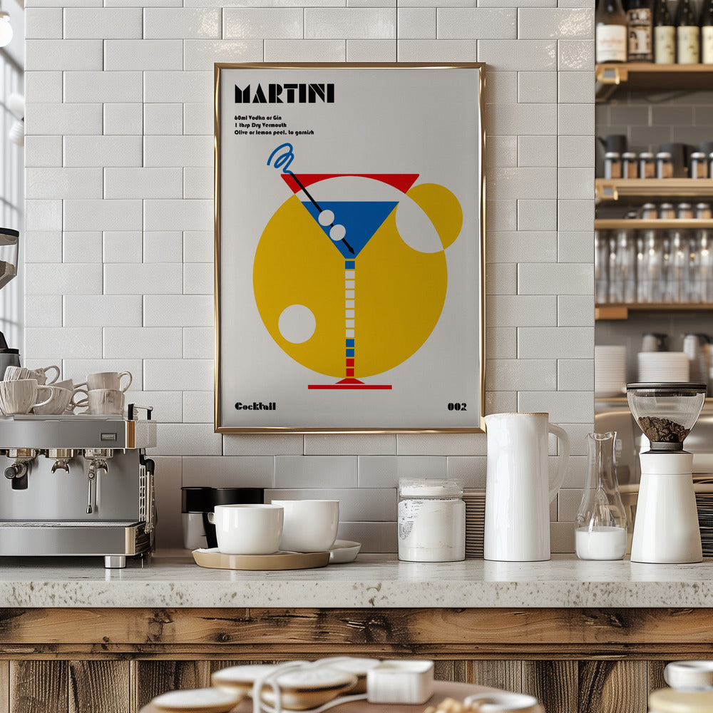 Martini Bauhaus Cocktail Poster