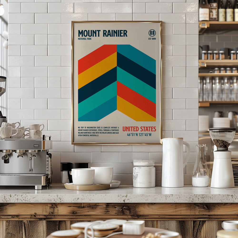 Mount Rainier National Park Travel Poster Poster