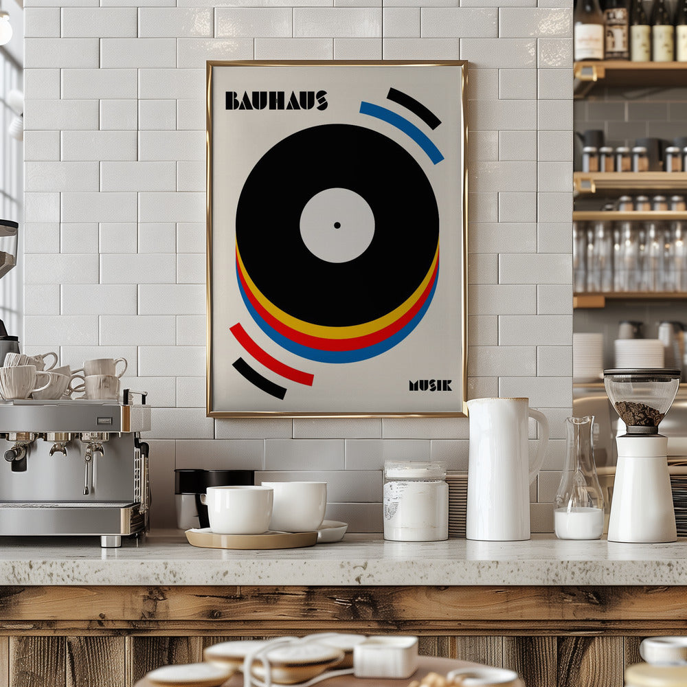 Bauhaus Musik Retro Illustration Poster