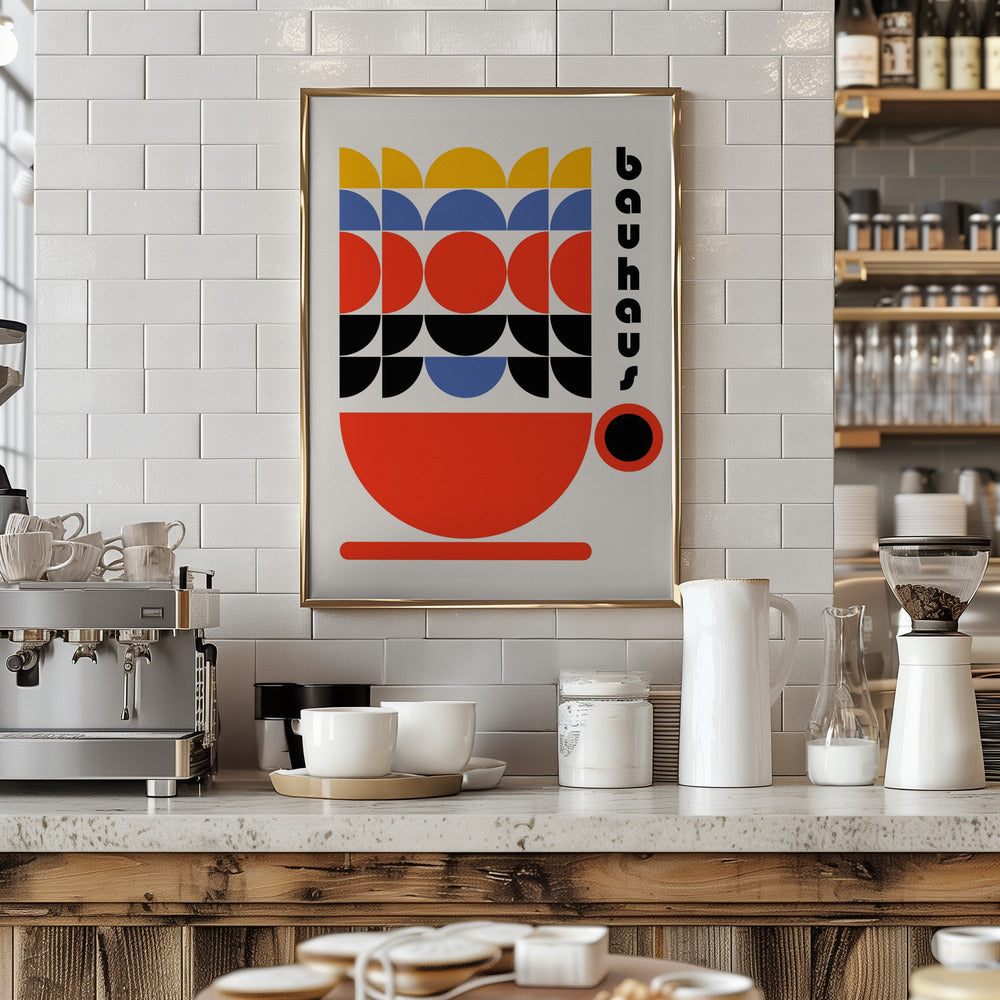 Bauhaus Coffee 70s Decor Poster