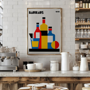 Bauhaus Wine Print Poster